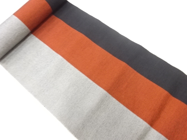 JAPANESE KIMONO / ANTIQUE BOLT FOR HASSUN OBI / WOVEN STRIPE